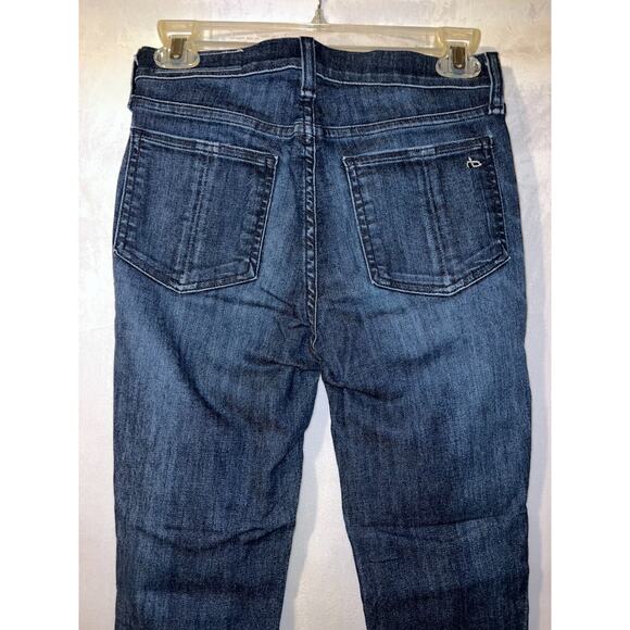 RAG & BONE Jeans Women's Size 25 Tonal River High Rise Ankle Raw Hem Skinny Jean - Picture 5 of 7